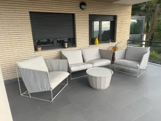 Conjunto Terraza Ikea Beige/Blanco