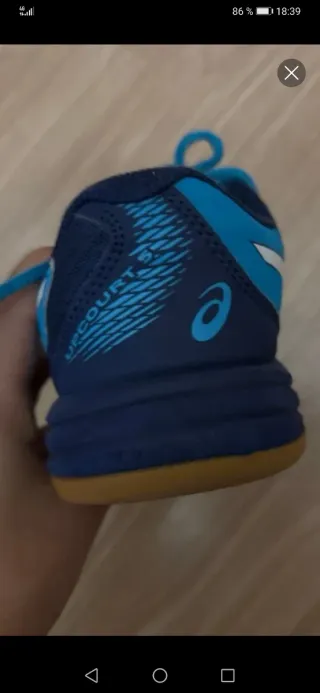 Zapatillas Asics niño azul y blanco