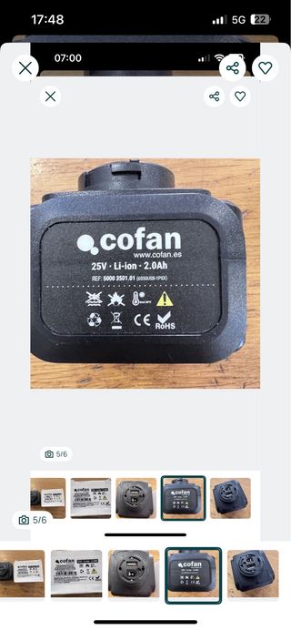 Bateria 25V 2.0Ah p/ Tesouras de Podar