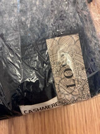 Bufanda de Cachemira Azul y Blanca