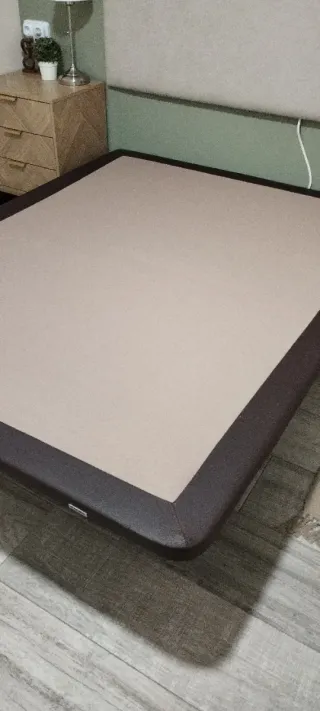 Somier/Base Cama Flex Piel Sintética Marró 150x190