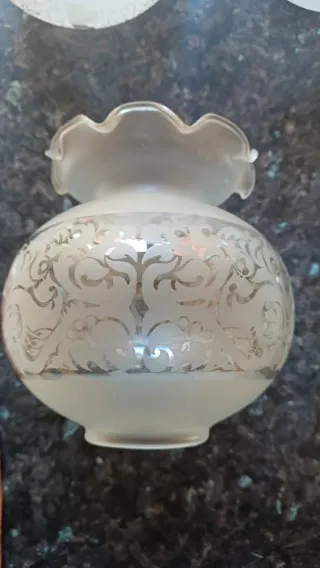 Tulipas de lámparas antiguas de cristal