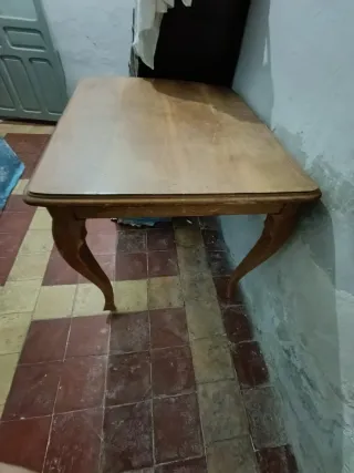 Mesa comedor madera antigua años 60