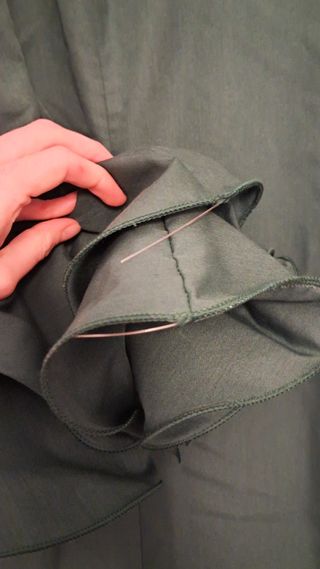 Traje de Flamenca Verde Botella