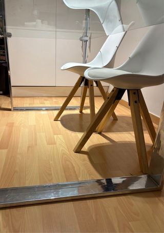 Mesa Comedor Cristal y Metal