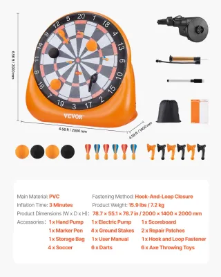 Bersaglio Gonfiabile da Calcio con 4 Palline