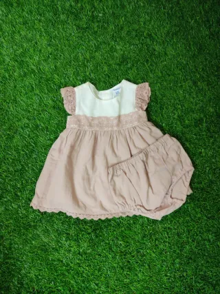 Vestido y braguita niña 6-9 meses