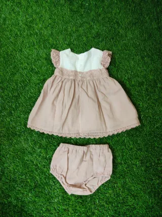 Vestido y braguita niña 6-9 meses