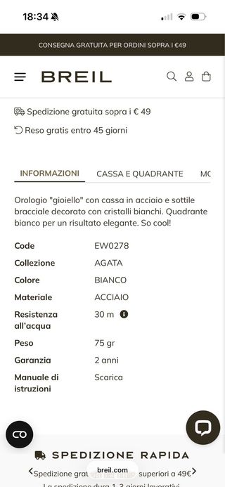 Orologio Breil Tribe donna con cristalli