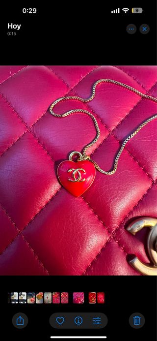 Collar Corazón Chanel CC Reciclado