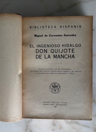 El ingenioso hidalgo Don Quijote de la Mancha