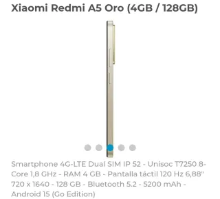 Xiaomi Redmi A5 Oro 4GB/128GB