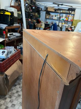 Móvel de Canto Cerejeira com Vitrina