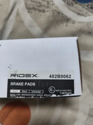 Pastillas de freno ridex, nuevas