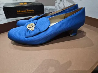 Zapatos de fallera azules talla 39-40