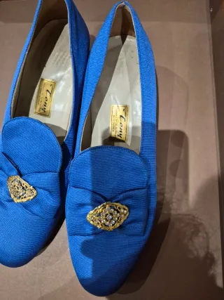 Zapatos de fallera azules talla 39-40