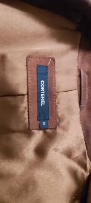 Chaqueta de ante marrón