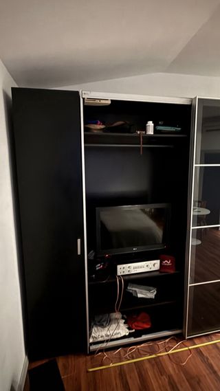 Ropero Ikea Puertas Cristal Negro
