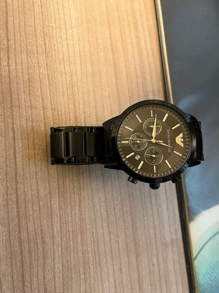 Reloj Emporio Armani Negro Cronógrafo Nuevo