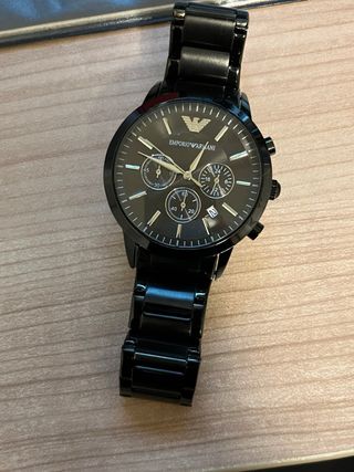 Reloj Emporio Armani Negro Cronógrafo Nuevo