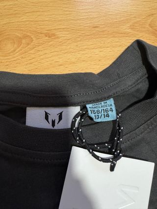 Camiseta Messi Gris Niño Talla 13/14 Nueva