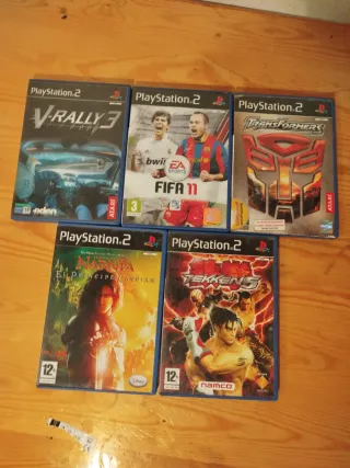 Lote 5 Juegos PS2: V-Rally 3, FIFA 11, Transformer