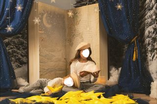 Libro gigante, decorado Navidad 2025.