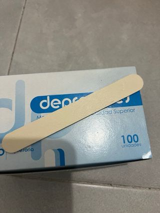 Caja 100 Palos Depresores Madera Nacional