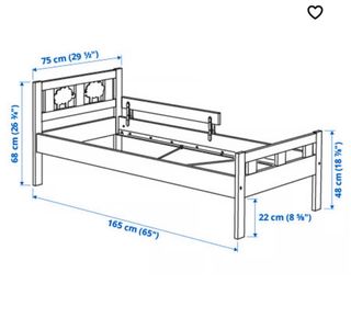 Cama infantil IKEA KRITTER blanca + Colchón