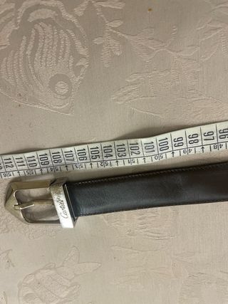 Cintura Cartier Vintage Pelle Fibbia color argento