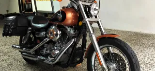 Harley Davidson Cruiser Negra y Naranja
