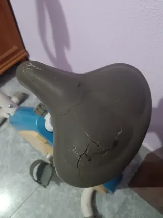 Bicicleta Estática Azul y Beige