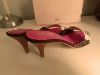 Zapatos de tacón mujer marrones y rosas  HitHot