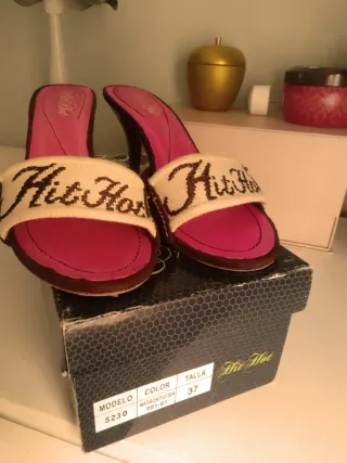 Zapatos de tacón mujer marrones y rosas  HitHot