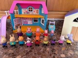 Lote Peppa Pig: Casa, escuela, caravana, coche, ..