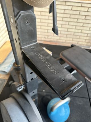 Rack Plegable Musculación con Banco Barra y Pesas