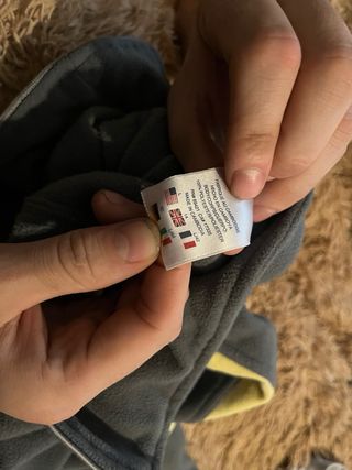 Felpa Reebok Grigio Giallo