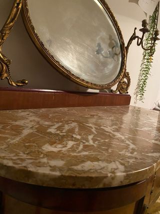 Tocador vintage mármol y espejo