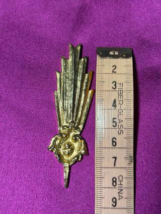 3 Potencias Metal Baño Oro Cristo