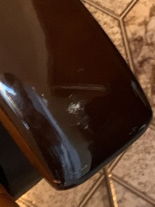 Sillón de cuero capitoné vintage / Chesterfield