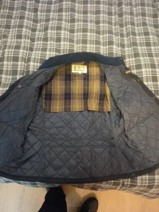 Barbour XL Chaqueta Azul Tartán