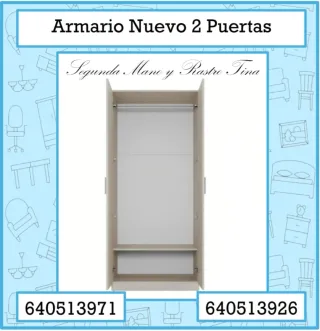 Armario Ropero Clóset 2 Puertas NUEVO 640513926
