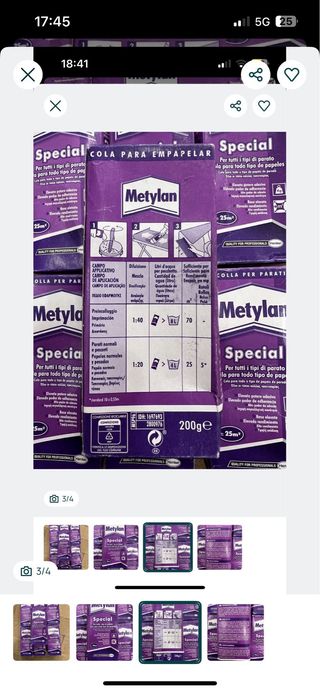 Pack 7 Colas Metylan Especial Papel Parede Novo