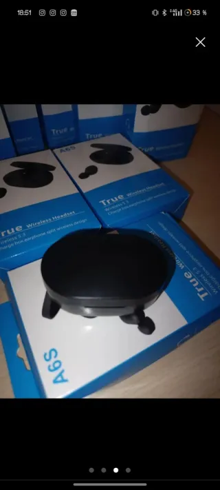 Auriculares Bluetooth A6S Negros