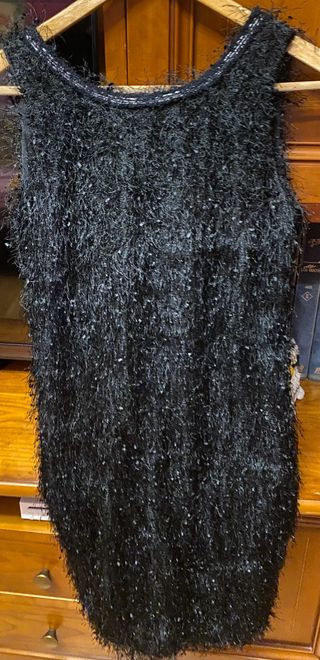 Vestido BY SWAN negro con flecos