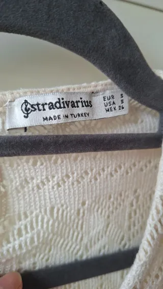 Top encaje beige mujer talla S