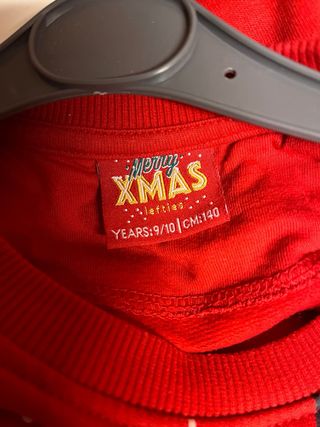 Jersey Navideño Rojo Talla 9-10