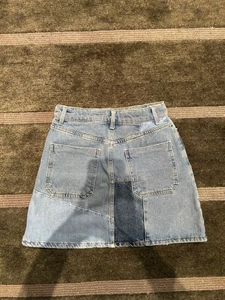 Falda vaquera Zara patchwork
