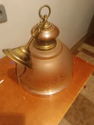 Lámpara de techo vintage dorada