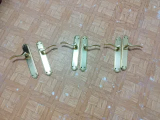 3 juegos manecillas puerta latón